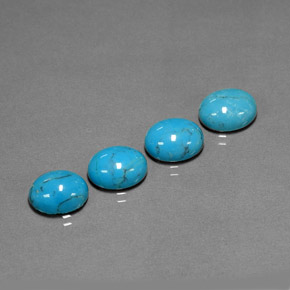 Turquoise Gemstone in 10 x 8 mm (calibrated) Size for Sale, Turquoise Stone in Blue Color