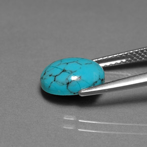 Turquoise Gemstone in 10 x 8 mm (calibrated) Size for Sale, Turquoise Stone in Blue Color