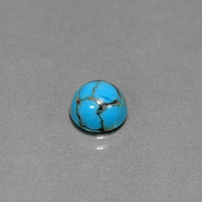 0.96 ct Green Turquoise Gemstone, Turquoise Gem in Round Cabochon Shape for Sale.