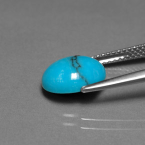 Turquoise Gemstone in 10 x 8 mm (calibrated) Size for Sale, Turquoise Stone in Blue Color