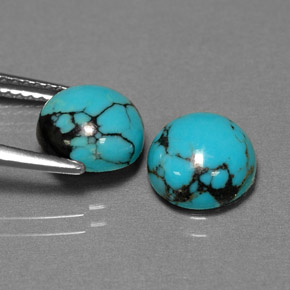 Turquoise Gemstone in 8 mm (calibrated) Size for Sale, Turquoise Stone in Blue Color