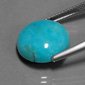 7.27 ct Green Turquoise Gemstone, Turquoise Gem in Round Cabochon Shape for Sale.