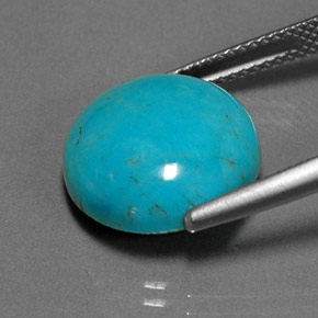 Turquoise Gemstone in 14 mm (calibrated) Size for Sale, Turquoise Stone in Blue Green Color