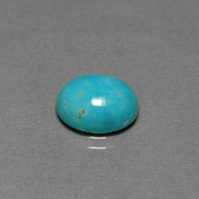 2.03 ct Green Turquoise Gemstone, Turquoise Gem in Oval Cabochon Shape for Sale.