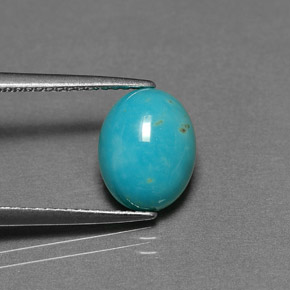 2.03 ct Green Turquoise Stone, Natural Turquoise in Oval Cabochon Shape for Sale