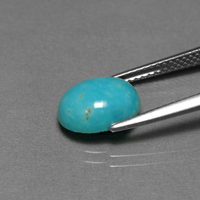 Turquoise Gemstone in 10 x 8 mm (calibrated) Size for Sale, Turquoise Stone in Blue Green Color