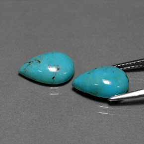 Turquoise Gemstone in 12 x 8 mm (calibrated) Size for Sale, Turquoise Stone in Blue Green Color