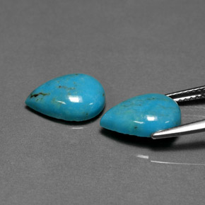 Turquoise Gemstone in 12 x 8 mm (calibrated) Size for Sale, Turquoise Stone in Blue Green Color