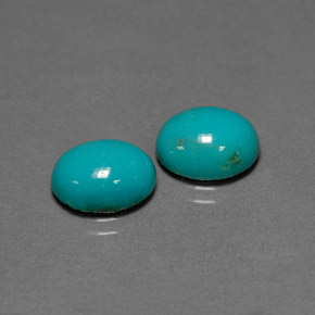 4.26 ct Green Turquoise Gemstone, Turquoise Gem in Oval Cabochon Shape for Sale.