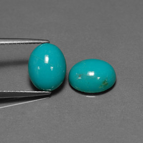4.26 ct Green Turquoise Stone, Natural Turquoise in Oval Cabochon Shape for Sale