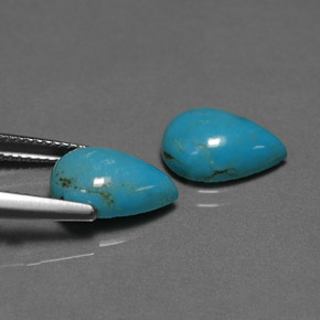 Turquoise Gemstone in 12 x 8 mm (calibrated) Size for Sale, Turquoise Stone in Blue Color