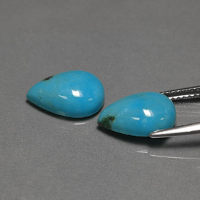 Turquoise Gemstone in 12 x 8 mm (calibrated) Size for Sale, Turquoise Stone in Blue Green Color