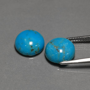 Turquoise Gemstone in 10 mm (calibrated) Size for Sale, Turquoise Stone in Blue Green Color