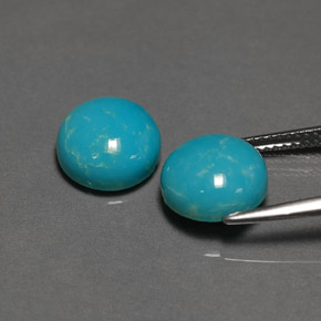 Turquoise Gemstone in 10 mm (calibrated) Size for Sale, Turquoise Stone in Blue Green Color