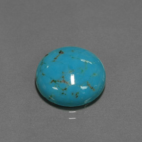 6.39 ct Blue Turquoise Stone, Natural Turquoise in Round Cabochon Shape for Sale