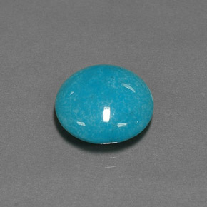 5.58 ct Blue Turquoise Stone, Natural Turquoise in Round Cabochon Shape for Sale