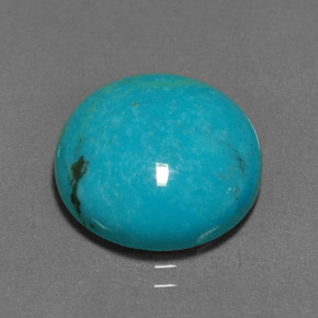 6.18 ct Blue Turquoise Stone, Natural Turquoise in Round Cabochon Shape for Sale