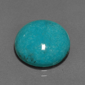 6.26 ct Blue Turquoise Gemstone, Turquoise Gem in Round Cabochon Shape for Sale.