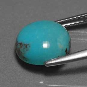 Turquoise Gemstone in 10 mm (calibrated) Size for Sale, Turquoise Stone in Blue Green Color