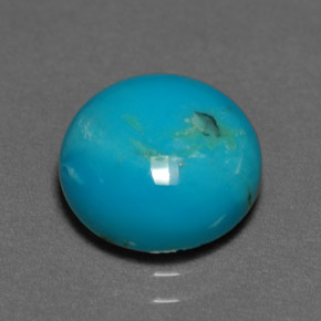 3.04 ct Green Turquoise Stone, Natural Turquoise in Round Cabochon Shape for Sale