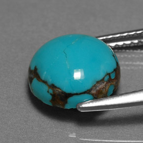 Turquoise Gemstone in 10 mm (calibrated) Size for Sale, Turquoise Stone in Blue Color