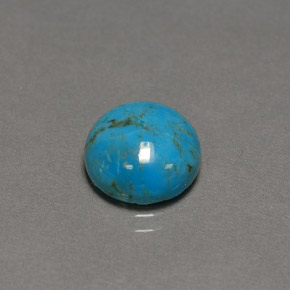 2.96 ct Blue Turquoise Gemstone, Turquoise Gem in Round Cabochon Shape for Sale.