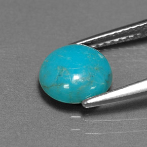 Turquoise Gemstone in 8 mm (calibrated) Size for Sale, Turquoise Stone in Greenish Blue Color