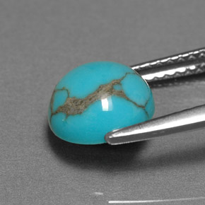 Turquoise Gemstone in 8 mm (calibrated) Size for Sale, Turquoise Stone in Blue Color