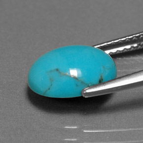 Turquoise Gemstone in 10 x 8 mm (calibrated) Size for Sale, Turquoise Stone in Blue Color
