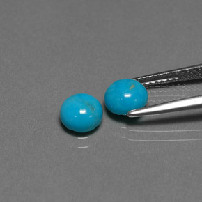 Turquoise Gemstone in 6 mm (calibrated) Size for Sale, Turquoise Stone in Blue Color