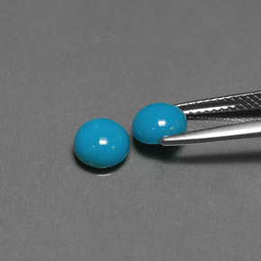 Turquoise Gemstone in 6 mm (calibrated) Size for Sale, Turquoise Stone in Blue Color