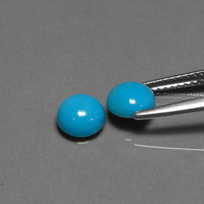 Turquoise Gemstone in 6 mm (calibrated) Size for Sale, Turquoise Stone in Blue Color