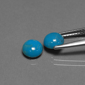 Turquoise Gemstone in 6 mm (calibrated) Size for Sale, Turquoise Stone in Blue Color