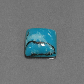 1.47 ct Blue Turquoise Gemstone, Turquoise Gem in Square Cabochon Shape for Sale.