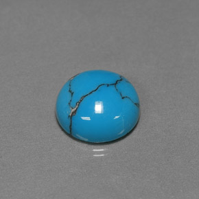 2.22 ct Blue Turquoise Stone, Natural Turquoise in Round Cabochon Shape for Sale