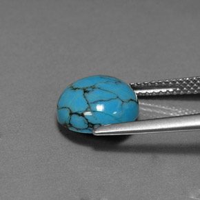 Turquoise Gemstone in 10 mm (calibrated) Size for Sale, Turquoise Stone in Blue Green Color