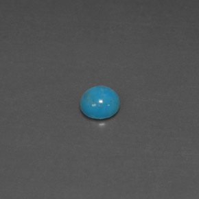 0.39 ct Blue Turquoise Gemstone, Turquoise Gem in Round Cabochon Shape for Sale.