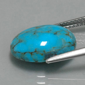 Turquoise Gemstone in 14 x 10 mm (calibrated) Size for Sale, Turquoise Stone in Blue Color