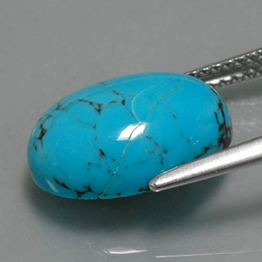 Turquoise Gemstone in 14 x 10 mm (calibrated) Size for Sale, Turquoise Stone in Blue Color