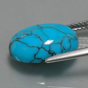 Turquoise Gemstone in 14 x 10 mm (calibrated) Size for Sale, Turquoise Stone in Blue Color