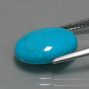 Turquoise Gemstone in 14 x 10 mm (calibrated) Size for Sale, Turquoise Stone in Blue Color