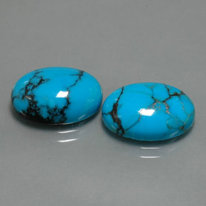 7.86 ct Blue Turquoise Gemstone, Turquoise Gem in Oval Cabochon Shape for Sale.