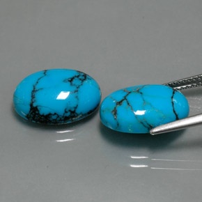 Turquoise Gemstone in 14 x 10 mm (calibrated) Size for Sale, Turquoise Stone in Blue Color