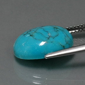 Turquoise Gemstone in 14 x 10 mm (calibrated) Size for Sale, Turquoise Stone in Blue Color