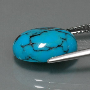 Turquoise Gemstone in 14 x 10 mm (calibrated) Size for Sale, Turquoise Stone in Blue Color