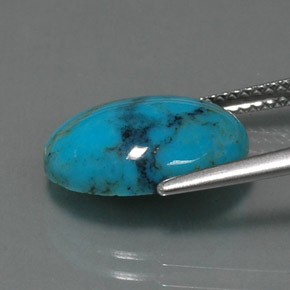 Turquoise Gemstone in 14 x 10 mm (calibrated) Size for Sale, Turquoise Stone in Blue Color