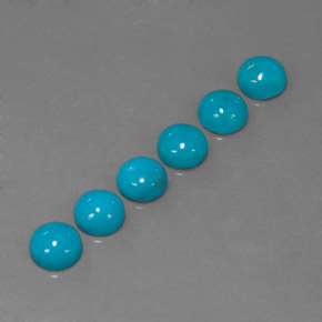 2.67 ct Blue Turquoise Stone, Natural Turquoise in Round Cabochon Shape for Sale