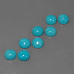 3.00 ct Blue Turquoise Stone, Natural Turquoise in Round Cabochon Shape for Sale
