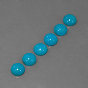 2.53 ct Blue Turquoise Stone, Natural Turquoise in Round Cabochon Shape for Sale