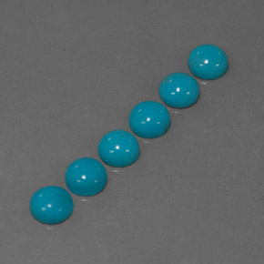 2.33 ct Blue Turquoise Stone, Natural Turquoise in Round Cabochon Shape for Sale